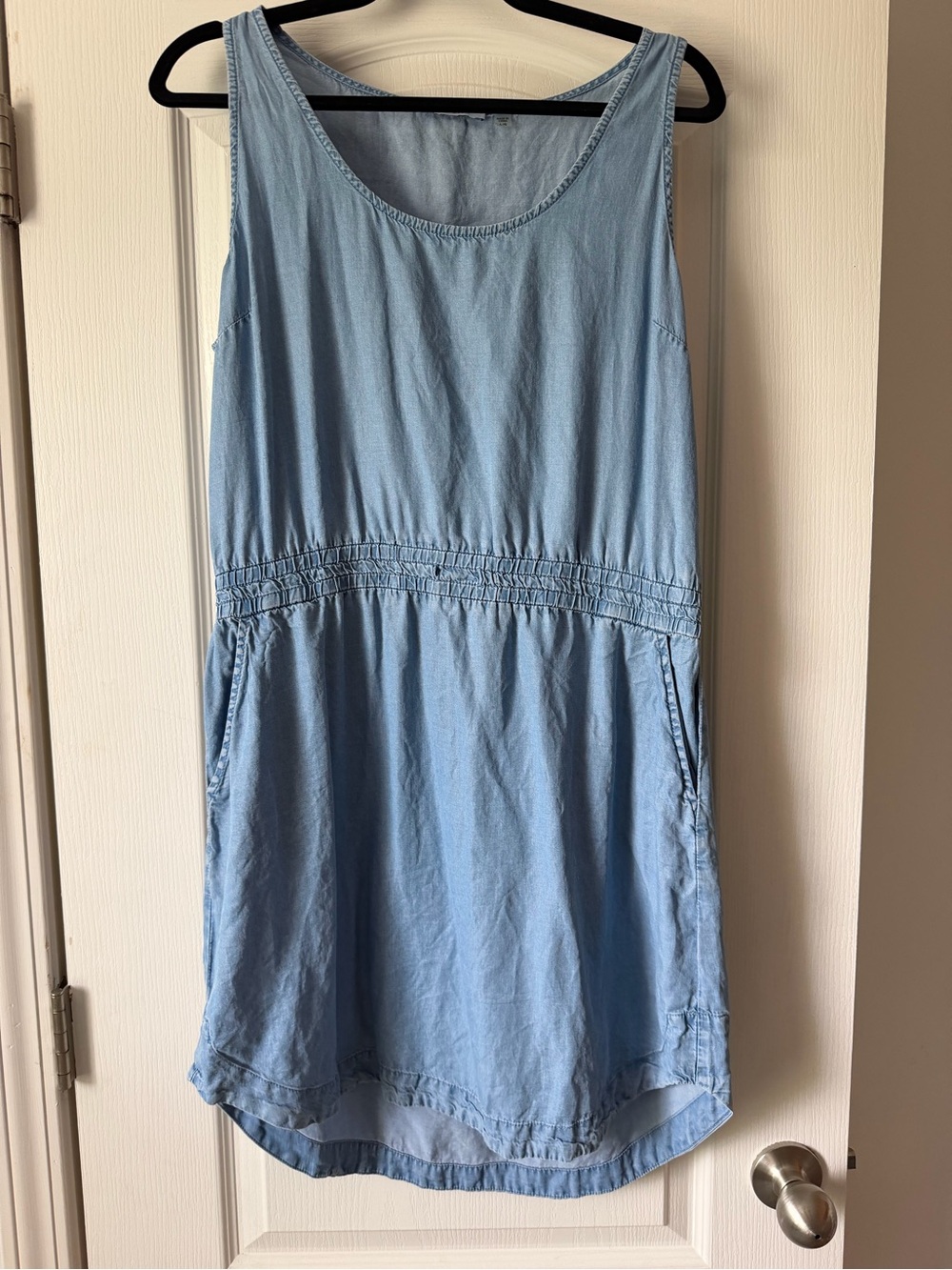 Dex Light Blue Sleeveless Casual Mini Dress